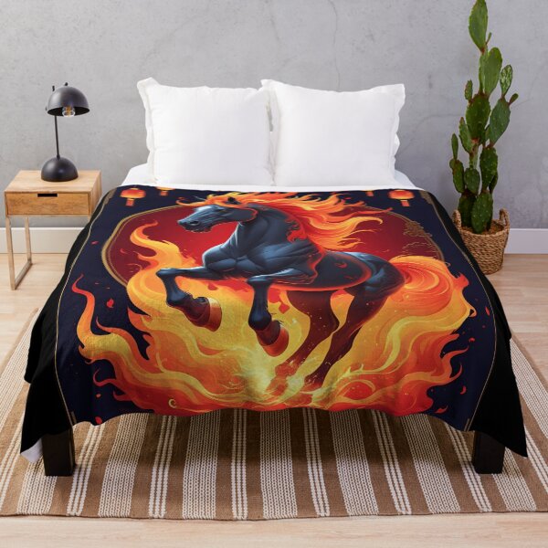 Item preview, Fiery Zodiac Horse - Embrace the Fire Energy Chinese Astrology designed and sold by nuwanari.