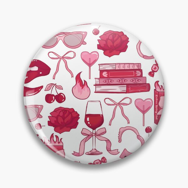Item preview, Pink Red Smut & Romance Reader Pattern designed and sold by ketrena.