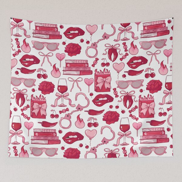 Item preview, Pink Red Smut & Romance Reader Pattern designed and sold by ketrena.