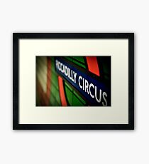 Piccadilly Circus Line Framed Print