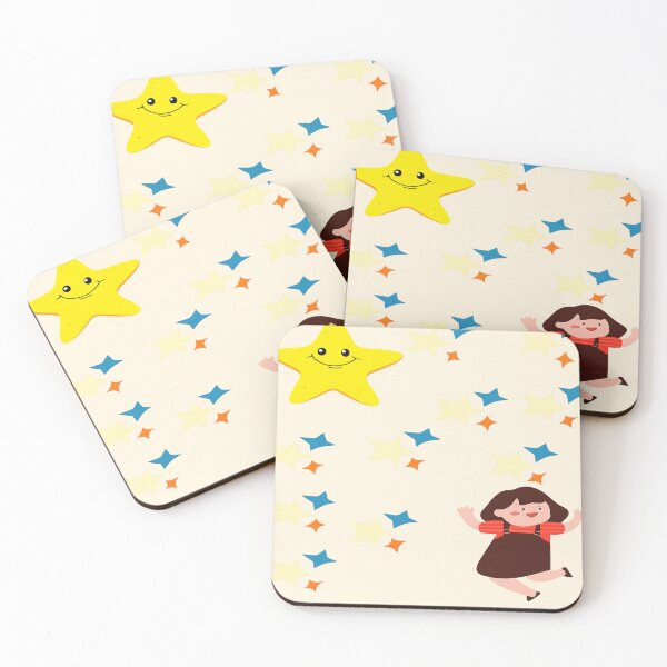 Item preview, Dancing Girl and Smiling Star – Joyful Kids Illustration designed and sold by StorySeller85.