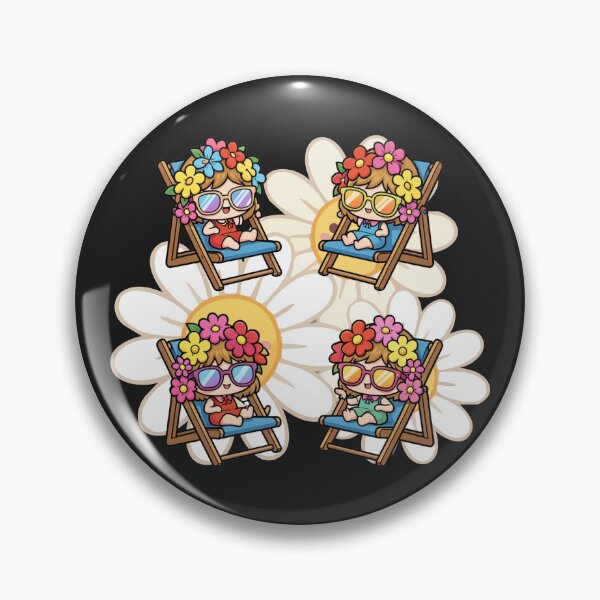 Item preview, Daisies on deck chairs waiting for spring designed and sold by PatronesKawai.