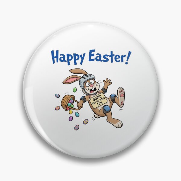 Item preview, Oops! Egg Delivery Fail - Funny Clumsy Easter Bunny designed and sold by KERK Art and Design.