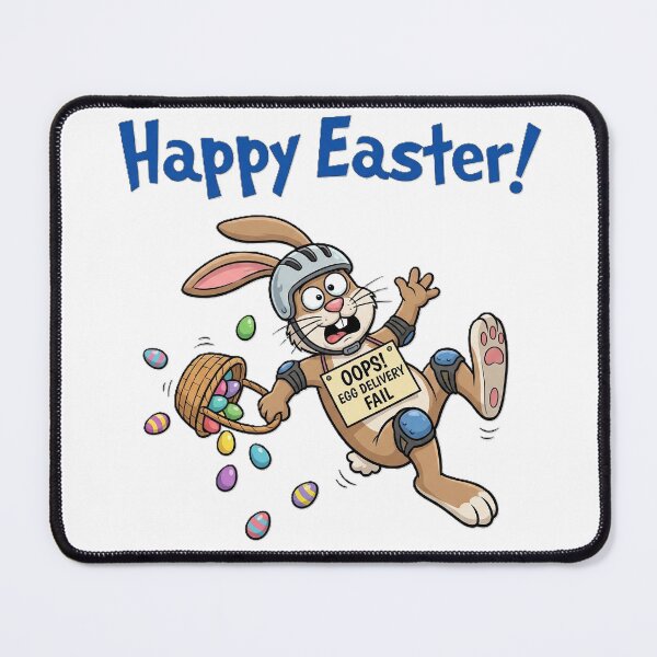 Item preview, Oops! Egg Delivery Fail - Funny Clumsy Easter Bunny designed and sold by KERK Art and Design.