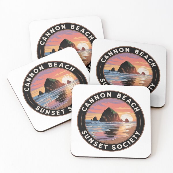 Item preview, Cannon Beach Sunset Society – Vintage Oregon Coast Travel Sticker designed and sold by pod24.