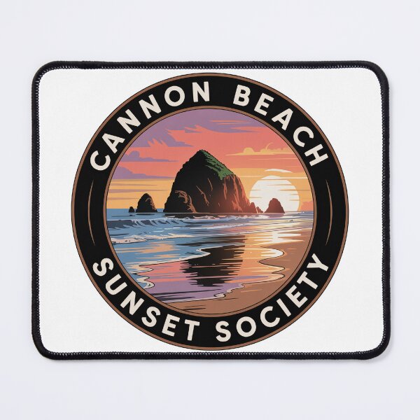 Item preview, Cannon Beach Sunset Society – Vintage Oregon Coast Travel Sticker designed and sold by pod24.