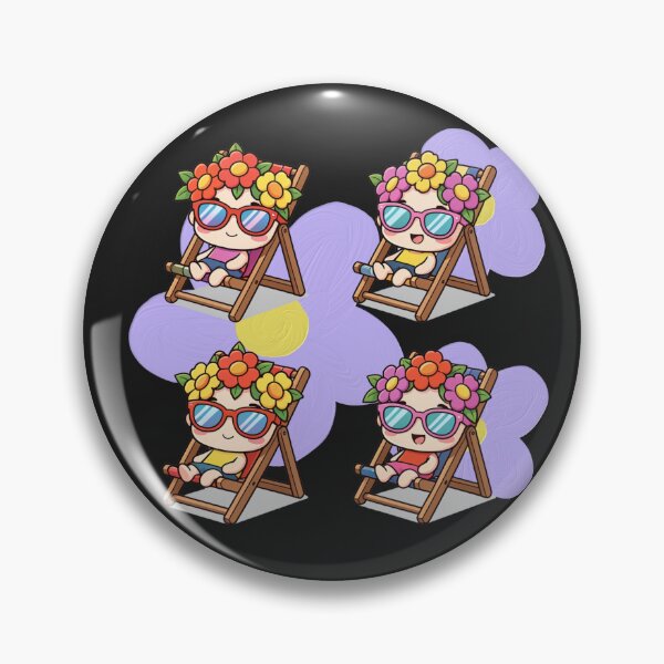 Item preview, Daisies on deck chairs waiting for spring designed and sold by PatronesKawai.