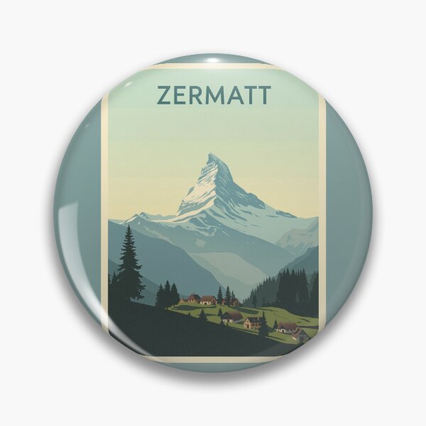Item preview, Zermatt Vintage Poster | Matterhorn Wall Art | Swiss Alps Travel Print designed and sold by AM-little-shop.