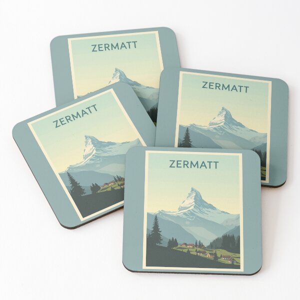 Item preview, Zermatt Vintage Poster | Matterhorn Wall Art | Swiss Alps Travel Print designed and sold by AM-little-shop.