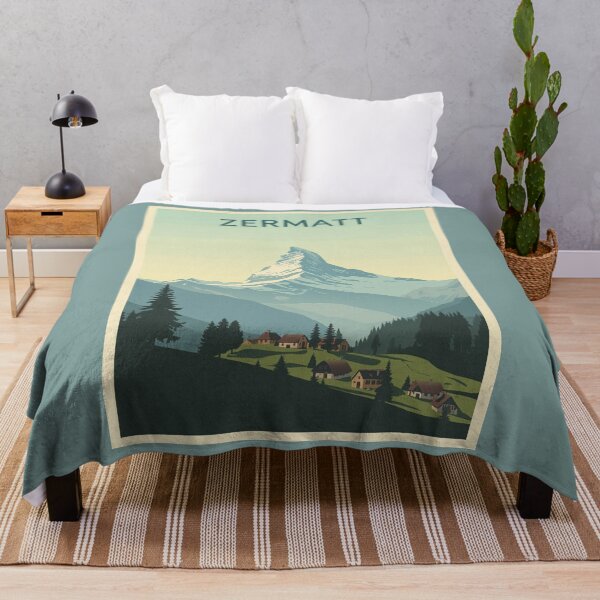 Item preview, Zermatt Vintage Poster | Matterhorn Wall Art | Swiss Alps Travel Print designed and sold by AM-little-shop.