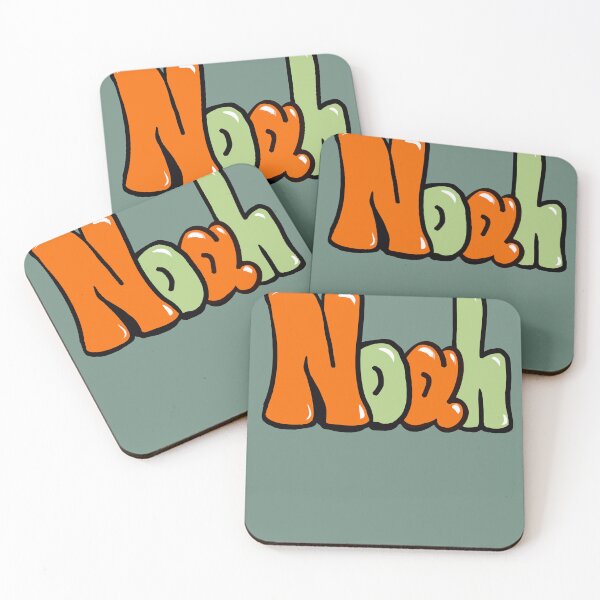 Item preview, Noah name in orange and sage green graffiti calligraphy Top 10 best personalized gifts for boys and men named Noah designed and sold by Artonmytee.