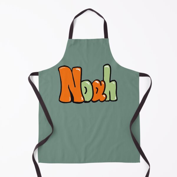 Item preview, Noah name in orange and sage green graffiti calligraphy Top 10 best personalized gifts for boys and men named Noah designed and sold by Artonmytee.