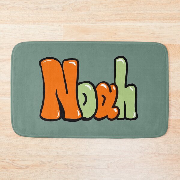 Item preview, Noah name in orange and sage green graffiti calligraphy Top 10 best personalized gifts for boys and men named Noah designed and sold by Artonmytee.