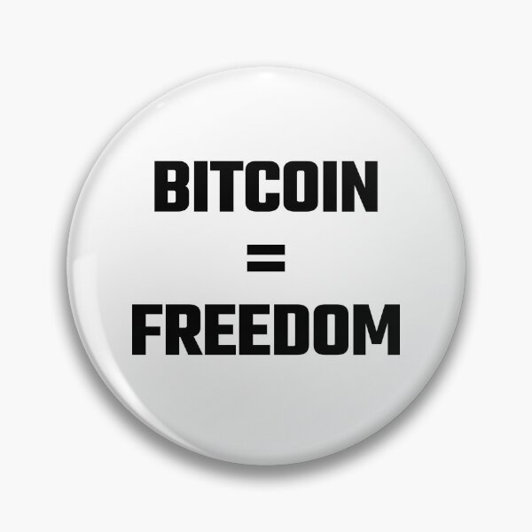 Item preview, Bitcoin Equals Freedom - Black Text designed and sold by Fight The Shirts.
