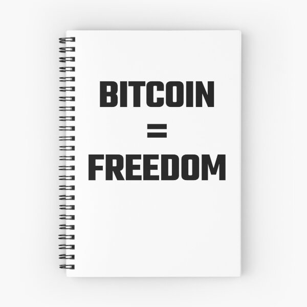 Item preview, Bitcoin Equals Freedom - Black Text designed and sold by Fight The Shirts.
