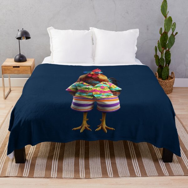 Item preview, Tropical Chill Rooster in Vacation Mode designed and sold by Dakson Design - Fantasy Art.