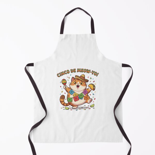 Item preview, Funny Cinco De Meow-Yo Cat Fiesta - Taco & Sombrero Pun designed and sold by KERK Art and Design.