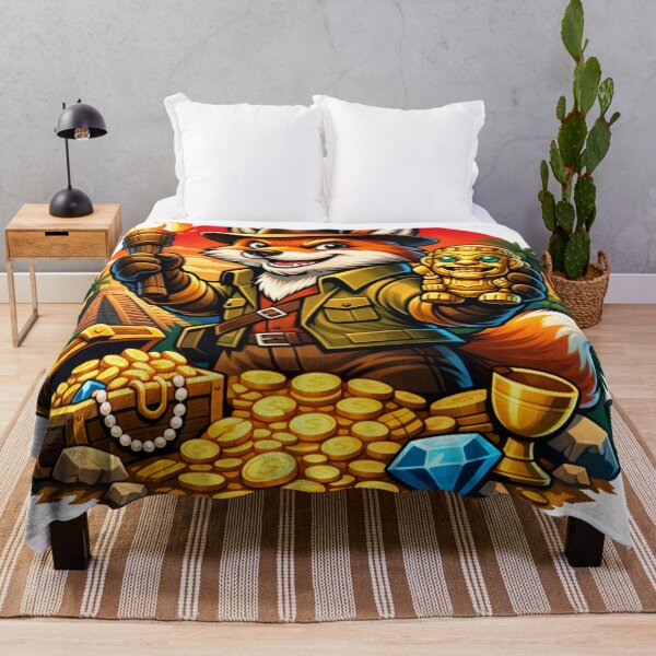 Item preview, Treasure Hunter Fox – Adventure Explorer Retro Jungle Design designed and sold by hiperdinotees.