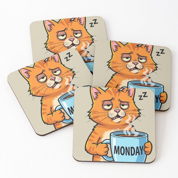 Item preview, Monday Mood: The Sleepy Cat. designed and sold by mostafacasper12.