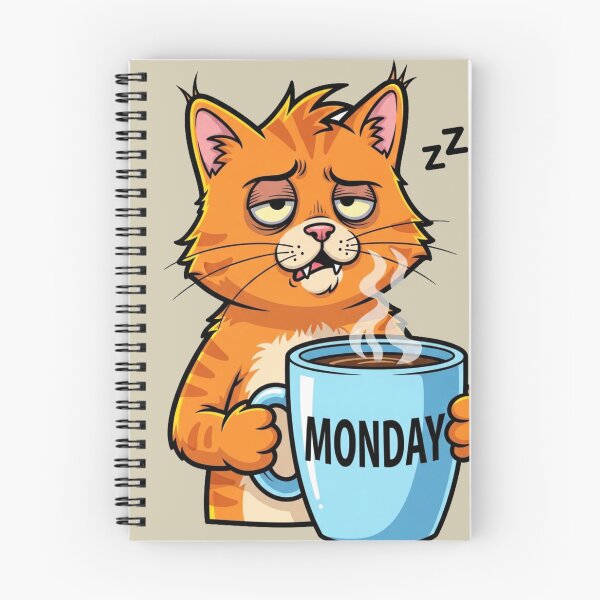 Item preview, Monday Mood: The Sleepy Cat. designed and sold by mostafacasper12.