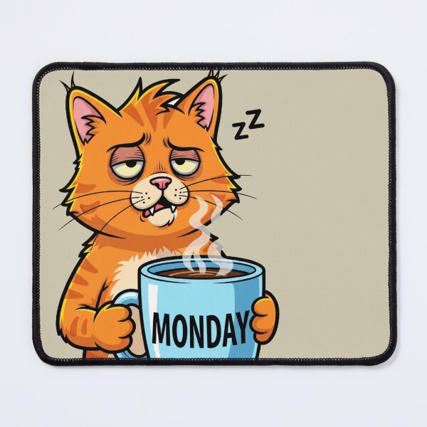 Item preview, Monday Mood: The Sleepy Cat. designed and sold by mostafacasper12.