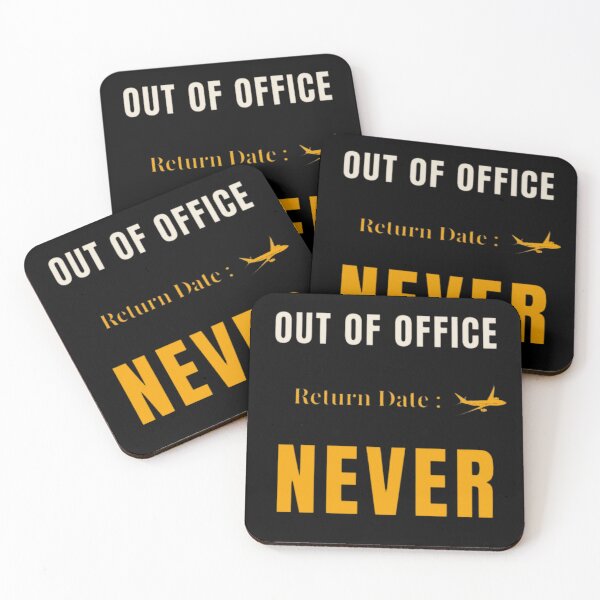 Item preview, Out of Office Return Date Never Shirt – Funny Vacation Work Humor T-Shirt designed and sold by authenticwords.