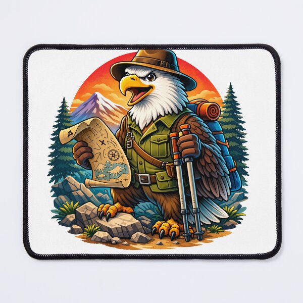 Item preview, Explorer Eagle – Adventure Hiking Wildlife Retro Sunset Design designed and sold by hiperdinotees.