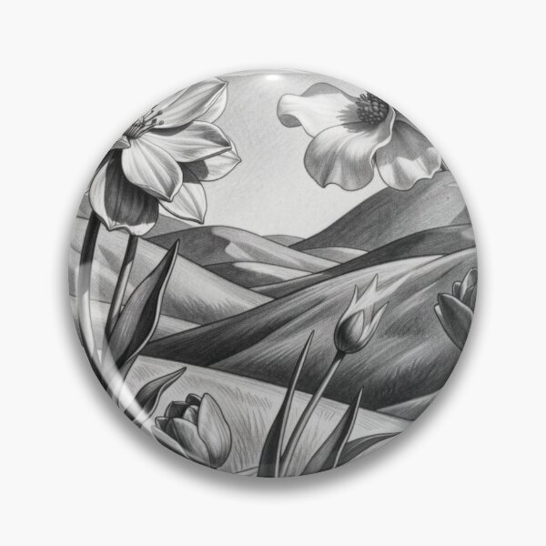 Item preview, Spring landscape in the style of Georgia O’Keeffe – monochrome nature art in a modern 4D look designed and sold by FotoworldEdel.