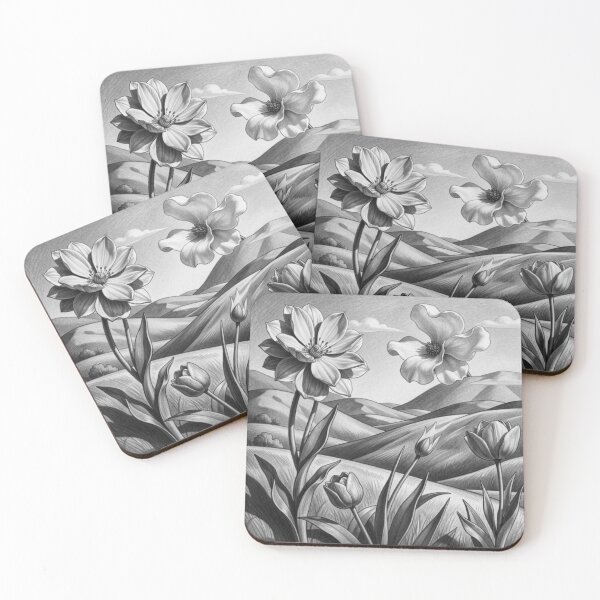 Item preview, Spring landscape in the style of Georgia O’Keeffe – monochrome nature art in a modern 4D look designed and sold by FotoworldEdel.