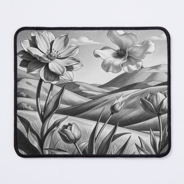 Item preview, Spring landscape in the style of Georgia O’Keeffe – monochrome nature art in a modern 4D look designed and sold by FotoworldEdel.
