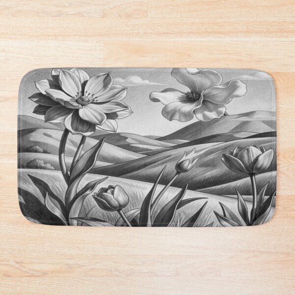 Item preview, Spring landscape in the style of Georgia O’Keeffe – monochrome nature art in a modern 4D look designed and sold by FotoworldEdel.