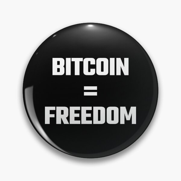 Item preview, Bitcoin Equals Freedom - White Text designed and sold by Fight The Shirts.