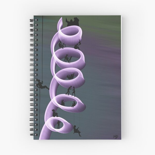 Item preview, Futuristic Life Spiral – Surreal Sci-Fi City of Human Moments designed and sold by MaggesticDesigns.