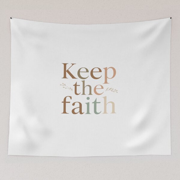 Item preview, Keep the Faith Minimalist Christian Print designed and sold by Sunniz.
