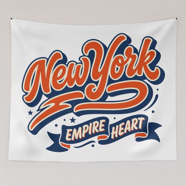 Item preview, New York Empire Heart | Vintage Baseball Style designed and sold by Cozy-Old-Pub.