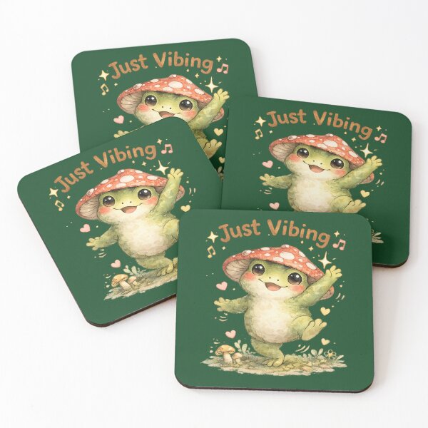 Item preview, Just Vibing Frog – Cute Dancing Frog Cottagecore Watercolor Illustration designed and sold by Nusha Creations.