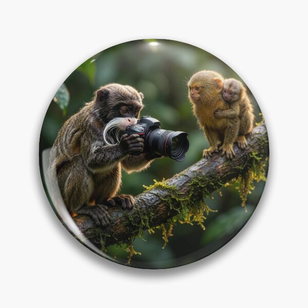 Item preview, Emperor Tamarin Sets Up Photoshoot with Pygmy Marmosets designed and sold by Tridentulus.