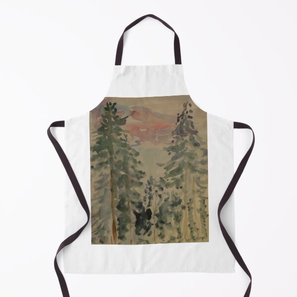 Item preview, Misty Evergreen Forest Watercolor. Atmospheric Pine Trees Landscape designed and sold by Cvetok.