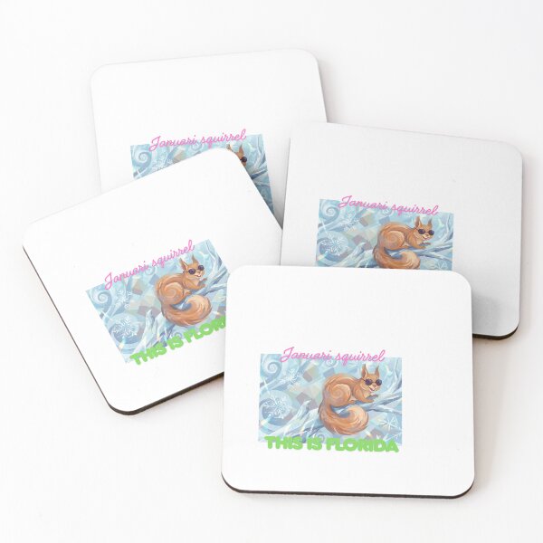Item preview, "January Squirrel This Is Florida Funny Florida Sticker Shirt Phone Case, Florida Winter Humor Gift, Florida Native Local" designed and sold by De Aqui y de Alla Studio.