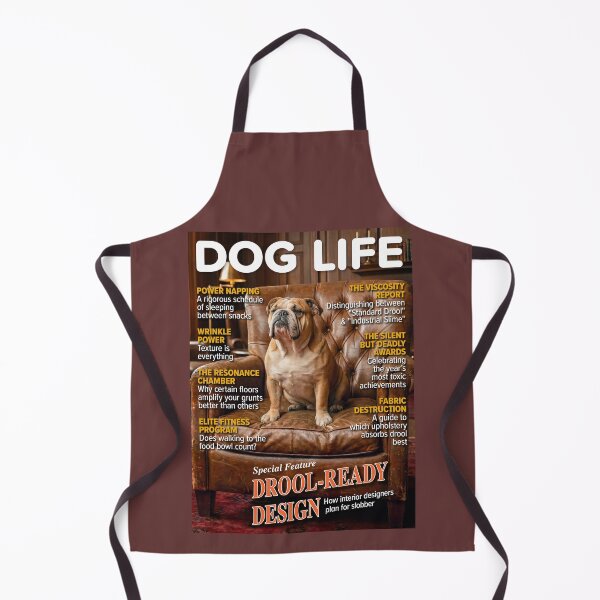 Item preview, DOG LIFE Magazine Cover – Bulldog Drool-Ready Design Parody designed and sold by FrancophileFun.