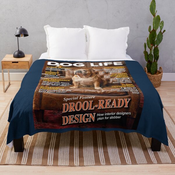 Item preview, DOG LIFE Magazine Cover – Bulldog Drool-Ready Design Parody designed and sold by FrancophileFun.