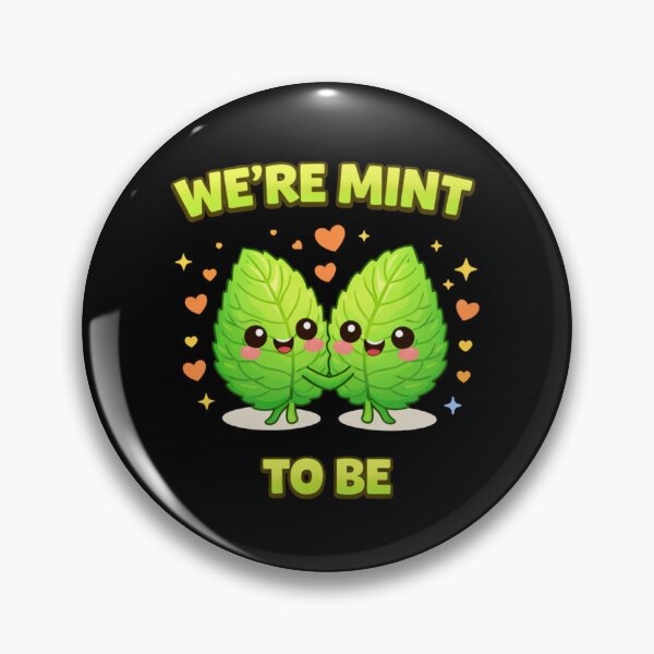 Item preview, We're Mint To Be Cute Food Pun designed and sold by Papier Atelier Art.