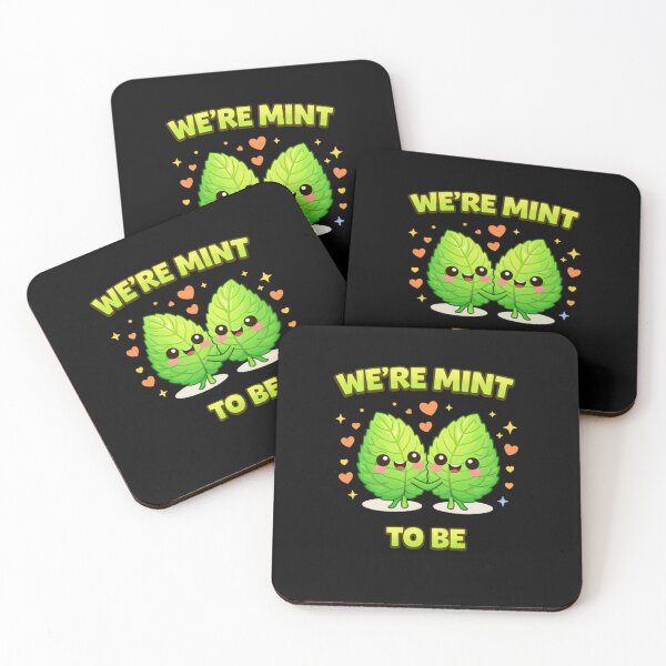 Item preview, We're Mint To Be Cute Food Pun designed and sold by Papier Atelier Art.