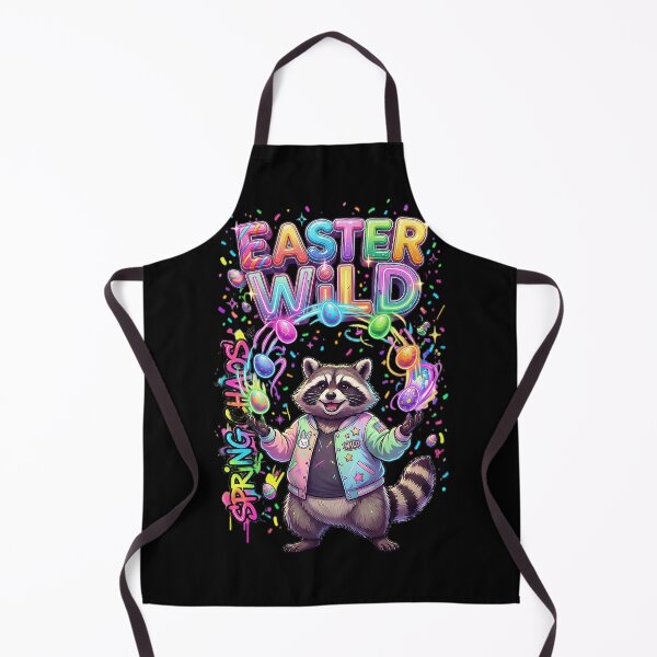 Item preview, Vibrant Raccoon Juggling Glowing Neon Easter Eggs designed and sold by newvisionart191.