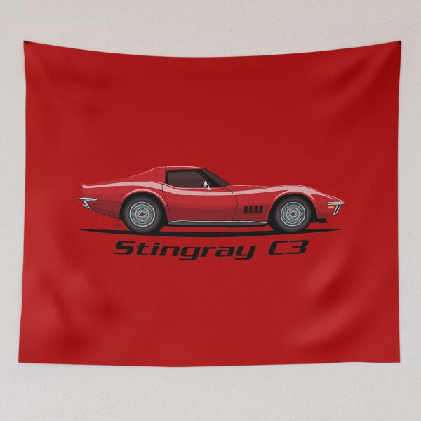 Item preview, Corvette C3 Red illustration designed and sold by blackdogshop.