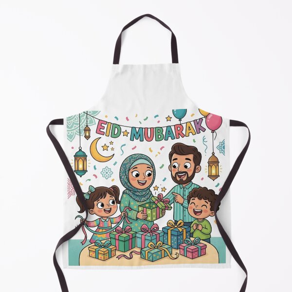 Item preview, Eid Gifts - Happy Muslim Family Opening Presents Cartoon designed and sold by WowDezign.