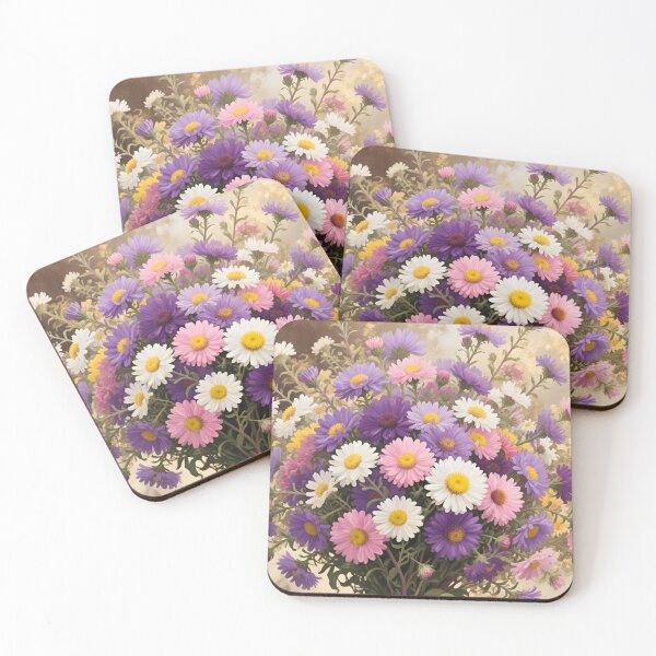 Item preview, Aster Flower Bouquet Watercolor | September Birth Flower Floral Art designed and sold by Debbie Schulte.