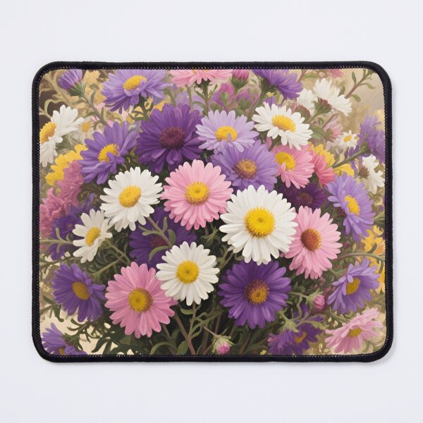 Item preview, Aster Flower Bouquet Watercolor | September Birth Flower Floral Art designed and sold by Debbie Schulte.