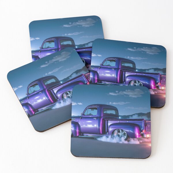 Item preview, Purple 1951 Vintage Pickup Night Burnout designed and sold by Crazy Ronald.