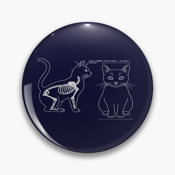Item preview, Cat Anatomy Blueprint - Funny Feline Technical Schematic designed and sold by Dakson Design - Fantasy Art.